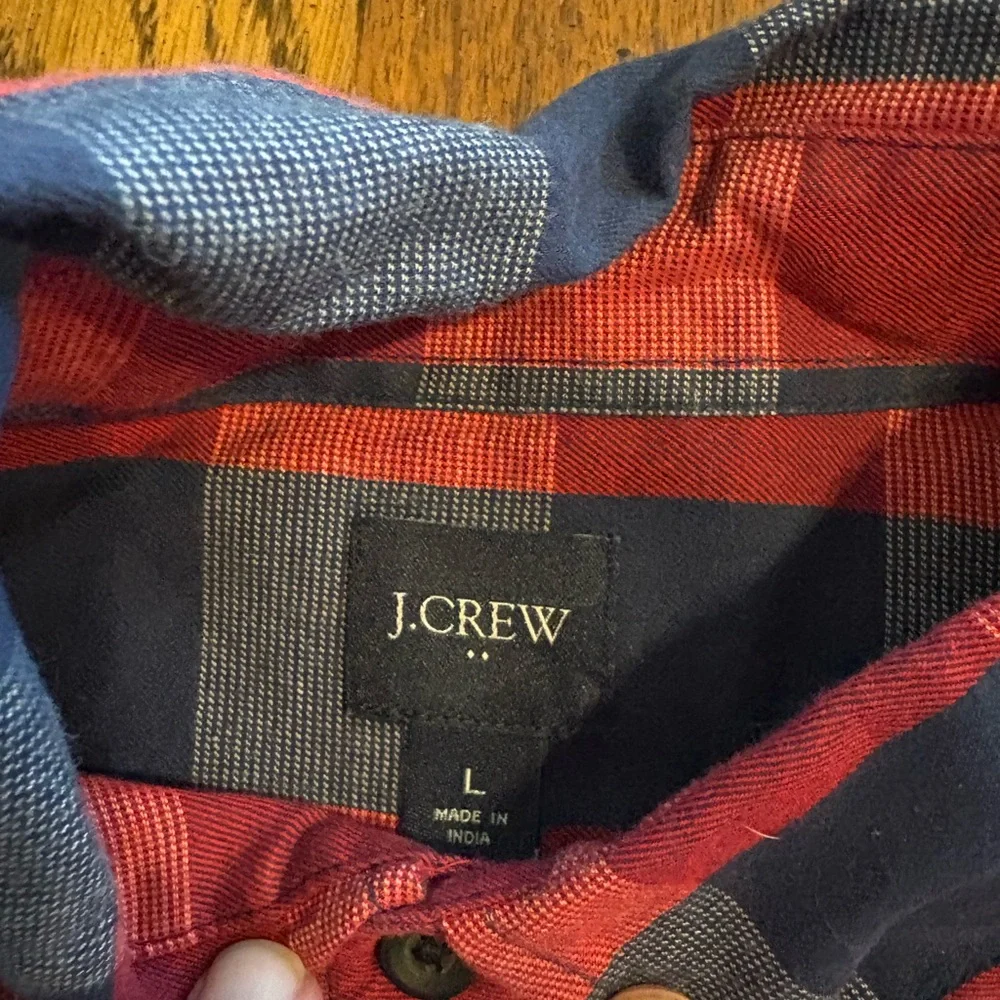 J. Crew Red and Blue Checkered Casual Shirt - Picture 2 of 3